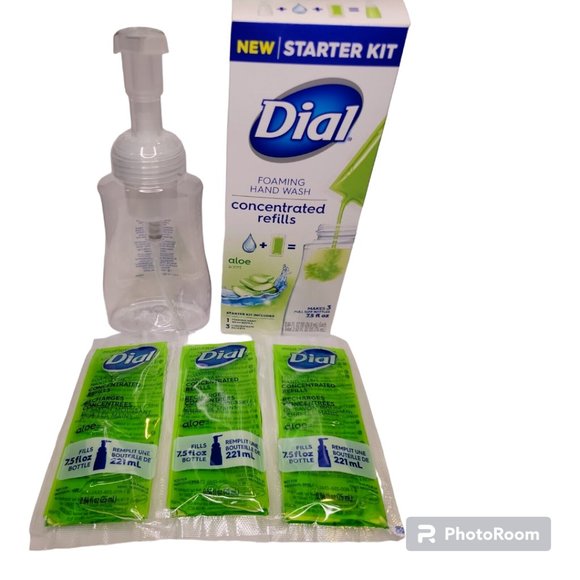 Lot of 2 Dial Foaming Hand Wash Concentrated Refills Starter Kit - Aloe Scent - Picture 1 of 3